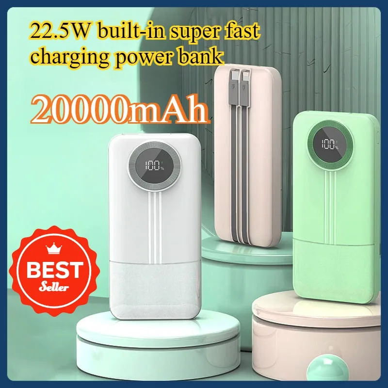 22.5W Built-in Super Fast Charging Power Bank with 20000mAh Large Capacity Mobile Power Supply
22.5W Built-in Super Fast Charging Power Bank with 20000mAh Large Capacity Mobile Power Supply