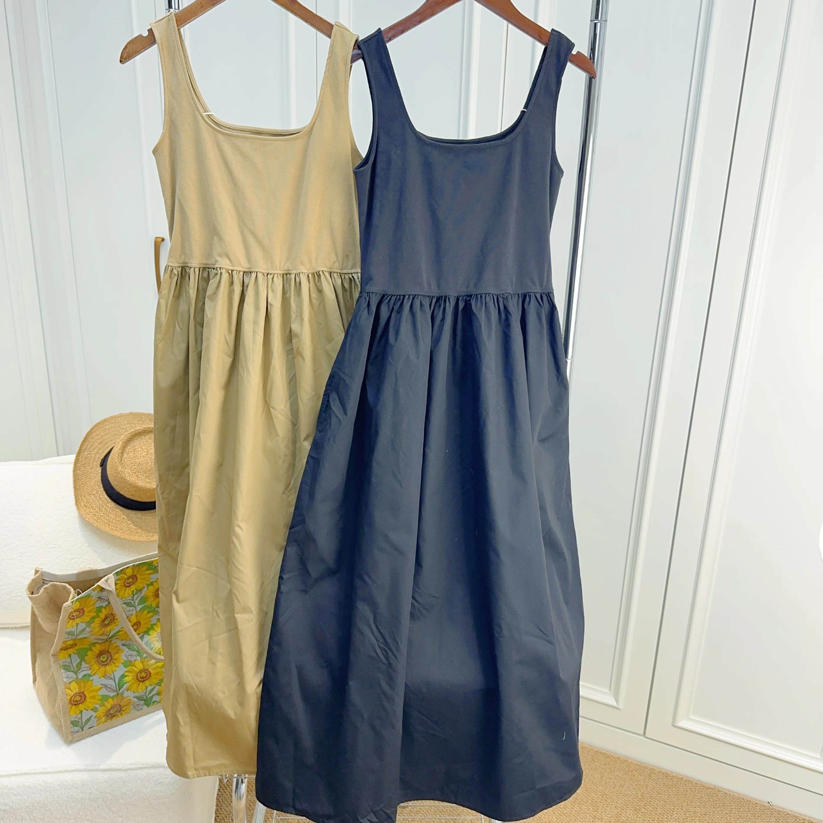 Women's Summer Pure Cotton Vest Dress Loose Slimming Casual Versatile Mid-Length Gown High Waist A-Line Silhouette No Sleeve
Women's Summer Pure Cotton Vest Dress Loose Slimming Casual Versatile Mid-Length Gown High Waist A-Line Silhouette No Sleeve