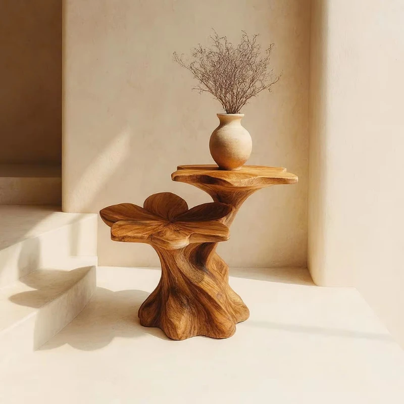Wooden side table, farmhouse style bedside table with cross flower pattern, suitable for small
Wooden side table, farmhouse style bedside table with cross flower pattern, suitable for small