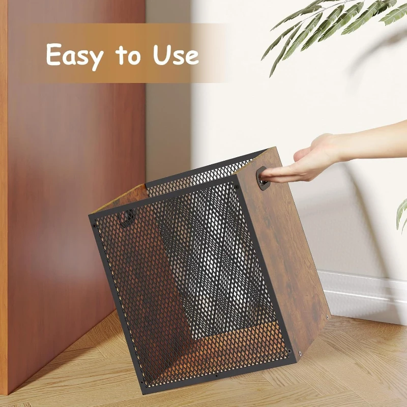 Iron & Wood Trash Can, Multifunctional Storage Basket for Home, Record & Document Organizer Bin, Space-Saving Container
Iron & Wood Trash Can, Multifunctional Storage Basket for Home, Record & Document Organizer Bin, Space-Saving Container