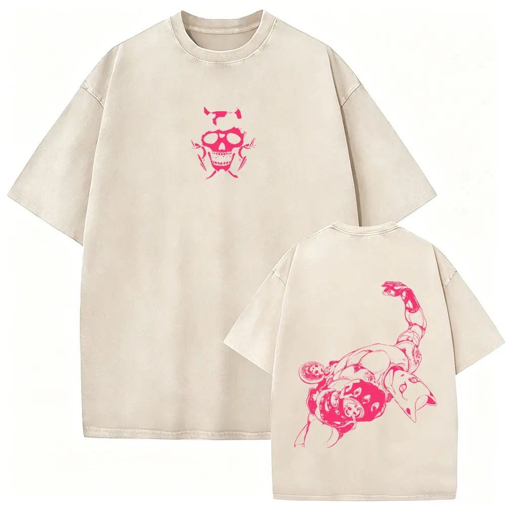 Washed Vintage Anime Jojo Bizarre Adventure T-shirt Manga Killer Queen T Shirt Men Women Cotton Casual Oversized O-Neck T-shirts
Washed Vintage Anime Jojo Bizarre Adventure T-shirt Manga Killer Queen T Shirt Men Women Cotton Casual Oversized O-Neck T-shirts