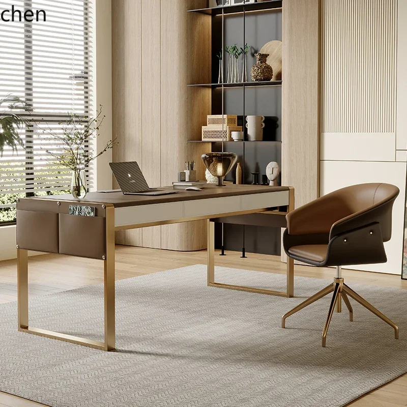 b7- lig luxury saddle leather desk modern simple home study living room desk high-end computer desk
b7- lig luxury saddle leather desk modern simple home study living room desk high-end computer desk