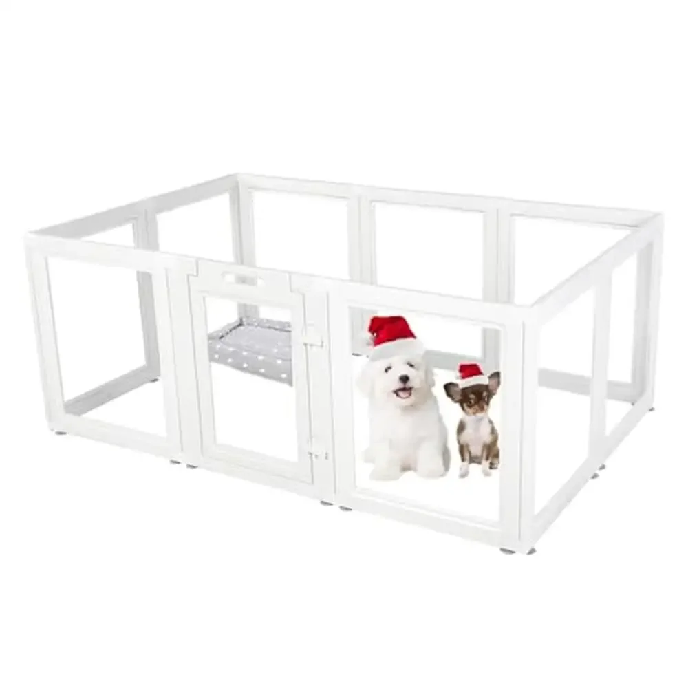 Clear Acrylic Pet Playpen Indoor Small Animals Portable Transparent Panel Cage Easy Assemble Modular Design Durable Whelping
Clear Acrylic Pet Playpen Indoor Small Animals Portable Transparent Panel Cage Easy Assemble Modular Design Durable Whelping