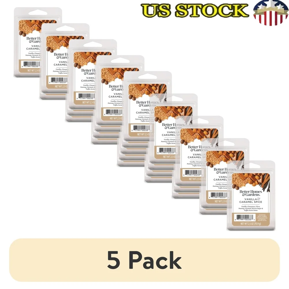 5 Pack Vanilla Caramel Spice Scented Wax Melts Highly Fragrant Easy Clean Up Electric Wax Warmers Aromatic Relaxing Atmosphere
5 Pack Vanilla Caramel Spice Scented Wax Melts Highly Fragrant Easy Clean Up Electric Wax Warmers Aromatic Relaxing Atmosphere