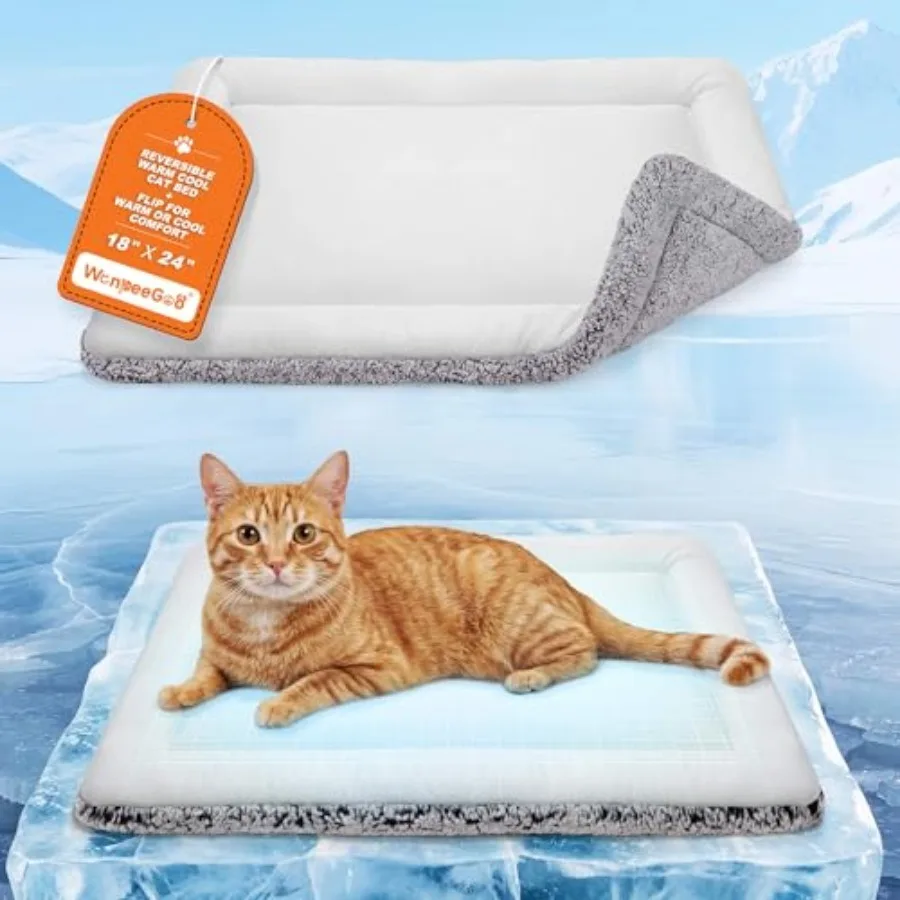 Cat Cooling Mat, Self Warming Cat Bed, Reversible Warm and Cooling Cat Bed, Winter Warm Cat Pad and Summer Cooling Cat Mat for
Cat Cooling Mat, Self Warming Cat Bed, Reversible Warm and Cooling Cat Bed, Winter Warm Cat Pad and Summer Cooling Cat Mat for