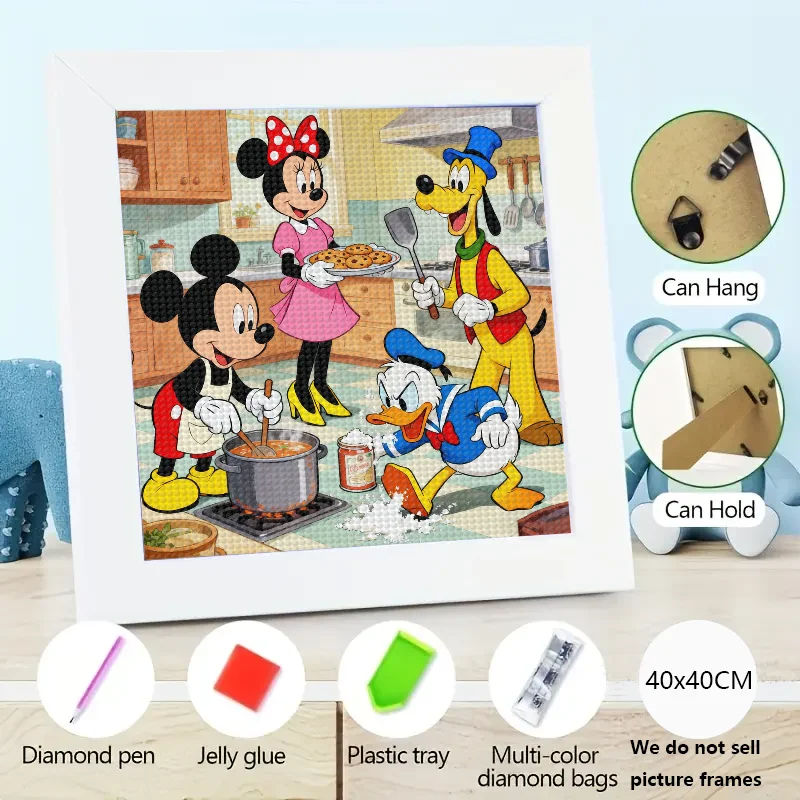 1 шт., 5D полный дрель, набор для алмазной живописи, Дисней Микки, Минни Дональд Плутон, забавная сцена для приготовления пищи, 40x40 см, вышивка стразами своими руками C
1 шт., 5D полный дрель, набор для алмазной живописи, Дисней Микки, Минни Дональд Плутон, забавная сцена для приготовления пищи, 40x40 см, вышивка стразами своими руками C