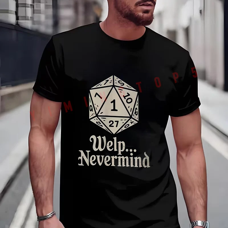 Welp Nevermind Dice Game Roll One Fail Moto Men's Fashionable T-Shirt Summer Short Sleeve Exquisite Design Essential TShirt Tops
Welp Nevermind Dice Game Roll One Fail Moto Men's Fashionable T-Shirt Summer Short Sleeve Exquisite Design Essential TShirt Tops