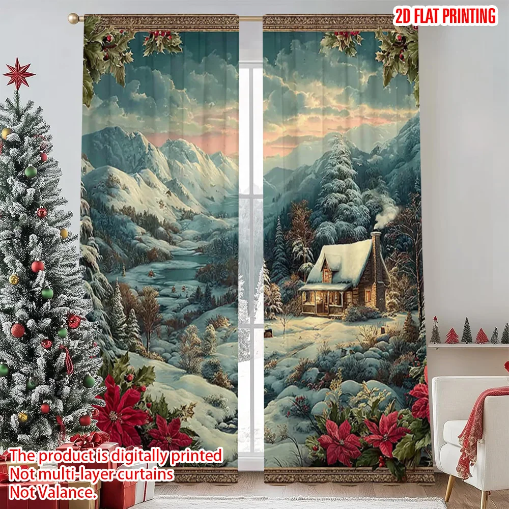 2pcs 2D flat printing Merry Christmas Scene Curtains cabin Christmas Fabric Without Electricity Family Party Decoration Use for
2pcs 2D flat printing Merry Christmas Scene Curtains cabin Christmas Fabric Without Electricity Family Party Decoration Use for