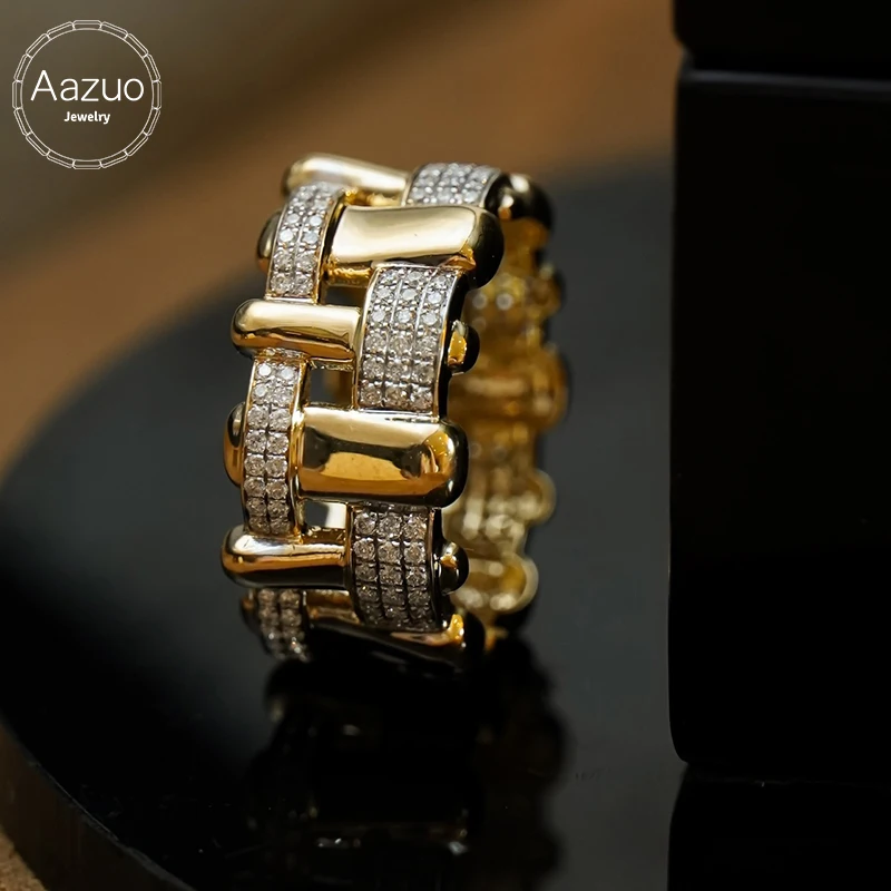 Aazuo Vintage Jewely 18K Yellow Gold Natrual Diamonds Luxury Life Style Lines Rings For Girls & Women Senior Banquet Party
Aazuo Vintage Jewely 18K Yellow Gold Natrual Diamonds Luxury Life Style Lines Rings For Girls & Women Senior Banquet Party