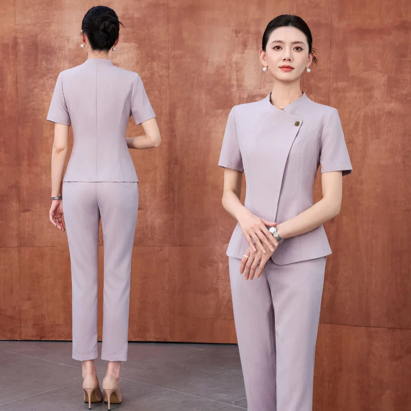 Women's professional suit2026Summer lightweight elegant workwear for foot massage salons, beauty salons, and medical beauty clin
Women's professional suit2026Summer lightweight elegant workwear for foot massage salons, beauty salons, and medical beauty clin
