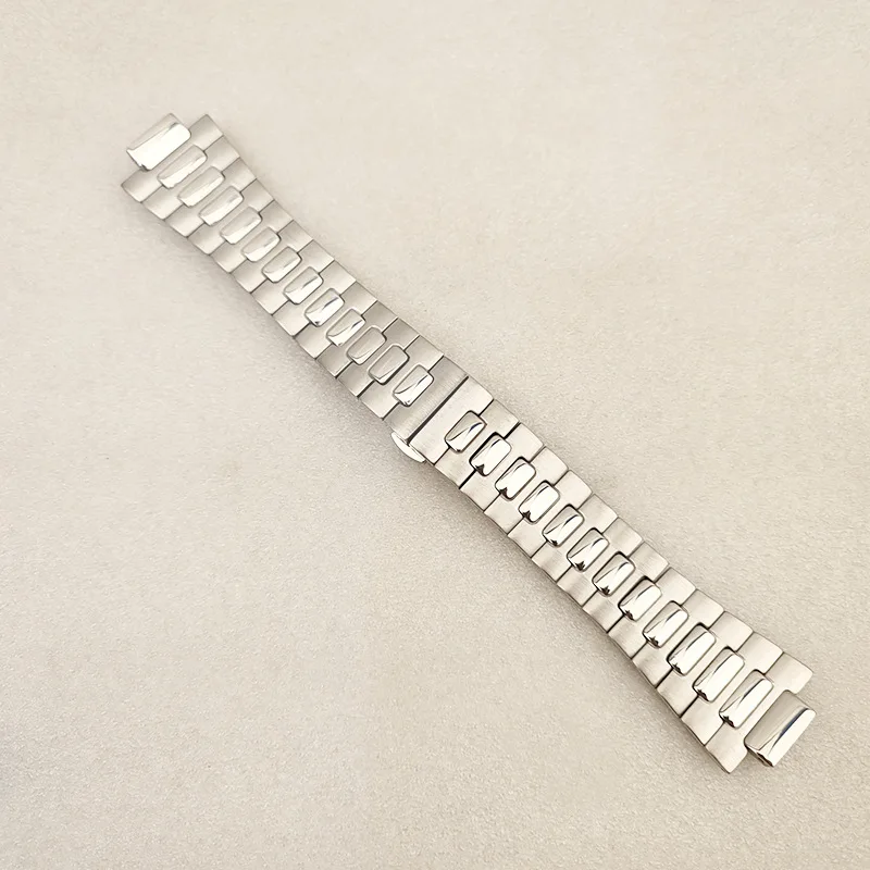 For PP Nautilus 5711 5726 Series Watch Band 25*13mm Silver Convex Mouth Strap Stainless Steel Metal Bracelet With Folding Clasp
For PP Nautilus 5711 5726 Series Watch Band 25*13mm Silver Convex Mouth Strap Stainless Steel Metal Bracelet With Folding Clasp