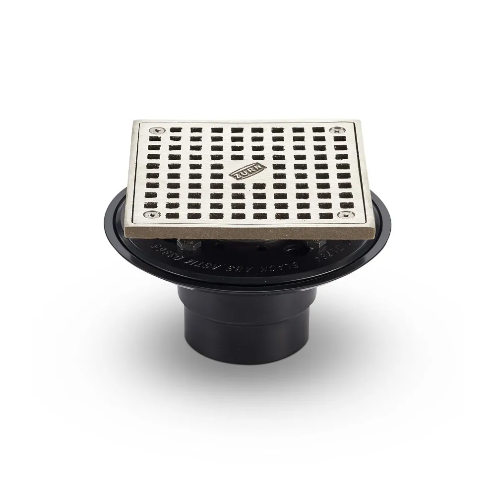 ABS Square Shower Drain with 5 Inch Nickel Head Assembly and 2 Inch Outlet
ABS Square Shower Drain with 5 Inch Nickel Head Assembly and 2 Inch Outlet