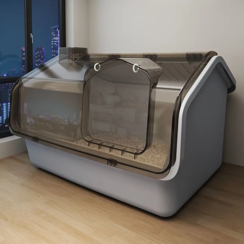Large Enclosed Cat Litter Box with Lid Anti Splash Odor Control Big Cat Toilet
Large Enclosed Cat Litter Box with Lid Anti Splash Odor Control Big Cat Toilet
