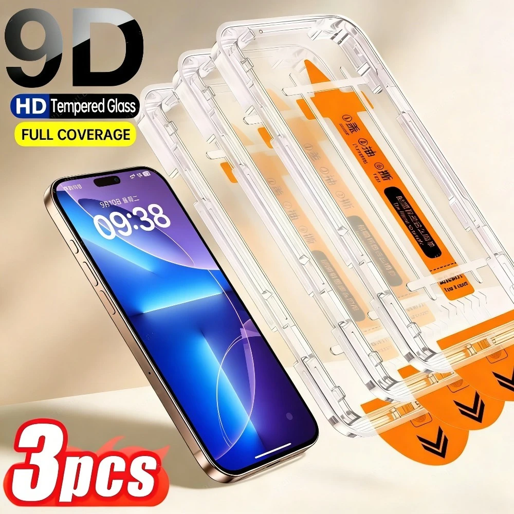 3Pcs Full Cover Screen Protector for iPhone 17 16 15 14 Pro Max Air 17e 16 15 14 Plus 13 12 11 Pro One Click Installation Glass
3Pcs Full Cover Screen Protector for iPhone 17 16 15 14 Pro Max Air 17e 16 15 14 Plus 13 12 11 Pro One Click Installation Glass