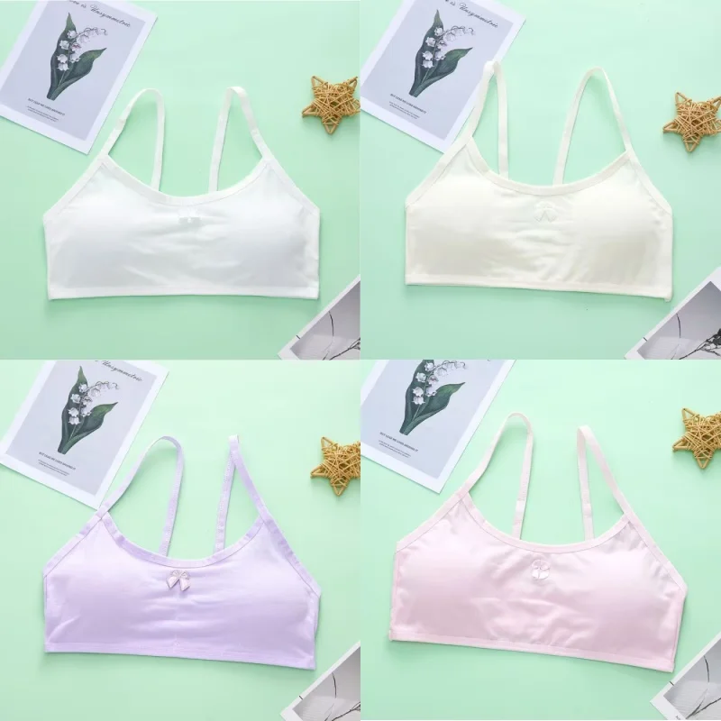 Girls Cotton Training Bras Teenage Underwear Kids Bras Student Bra Top Child 8-14years
Girls Cotton Training Bras Teenage Underwear Kids Bras Student Bra Top Child 8-14years