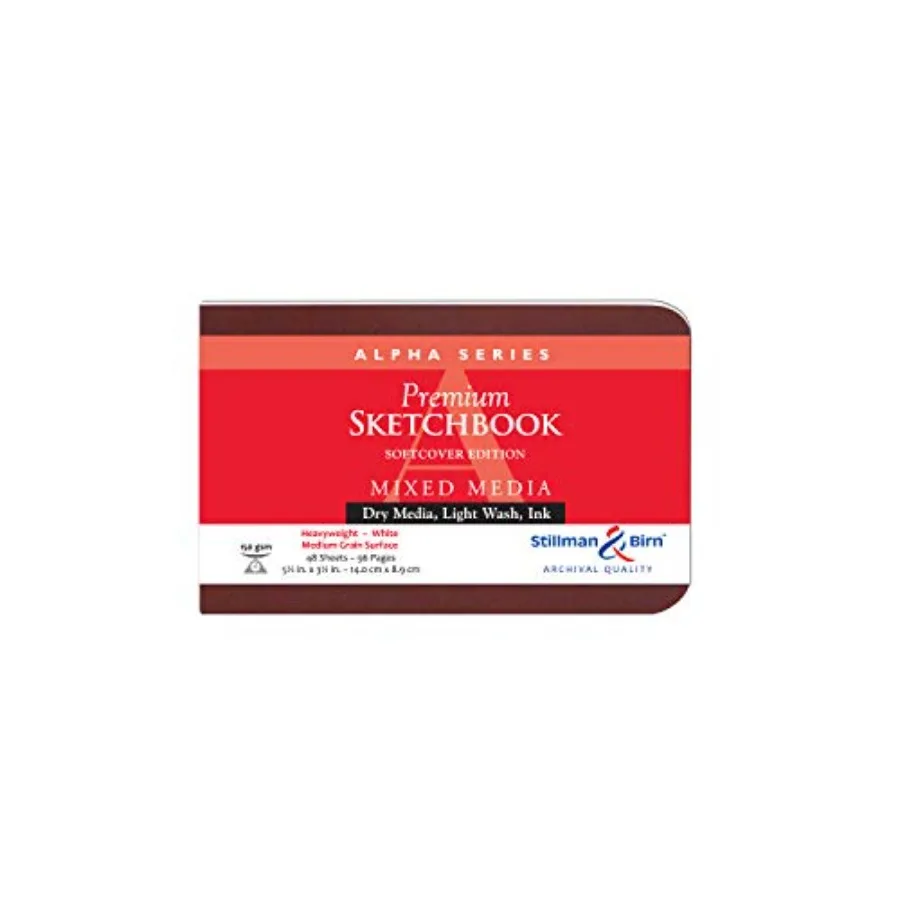 Alpha Series Softcover Sketchbook,,150 gsm Heavyweight,White Paper, Medium Grain Surface
Alpha Series Softcover Sketchbook,,150 gsm Heavyweight,White Paper, Medium Grain Surface