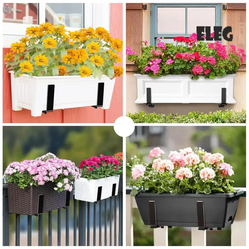 ELEG-Adjustable Planter Box Bracket (6 To 12.5 Inches) For Flower Box Holders, Window Boxes Plantershooks, Wall
ELEG-Adjustable Planter Box Bracket (6 To 12.5 Inches) For Flower Box Holders, Window Boxes Plantershooks, Wall