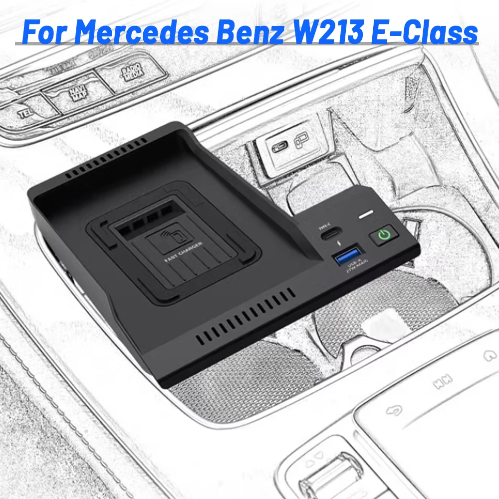 Автомобильное беспроводное зарядное устройство 15 Вт для Mercedes-Benz E-Class W213 E200/300/260, зарядная пластина, держатель для телефона, крепление для мобильного телефона, быстрая зарядка
Автомобильное беспроводное зарядное устройство 15 Вт для Mercedes-Benz E-Class W213 E200/300/260, зарядная пластина, держатель для телефона, крепление для мобильного телефона, быстрая зарядка
