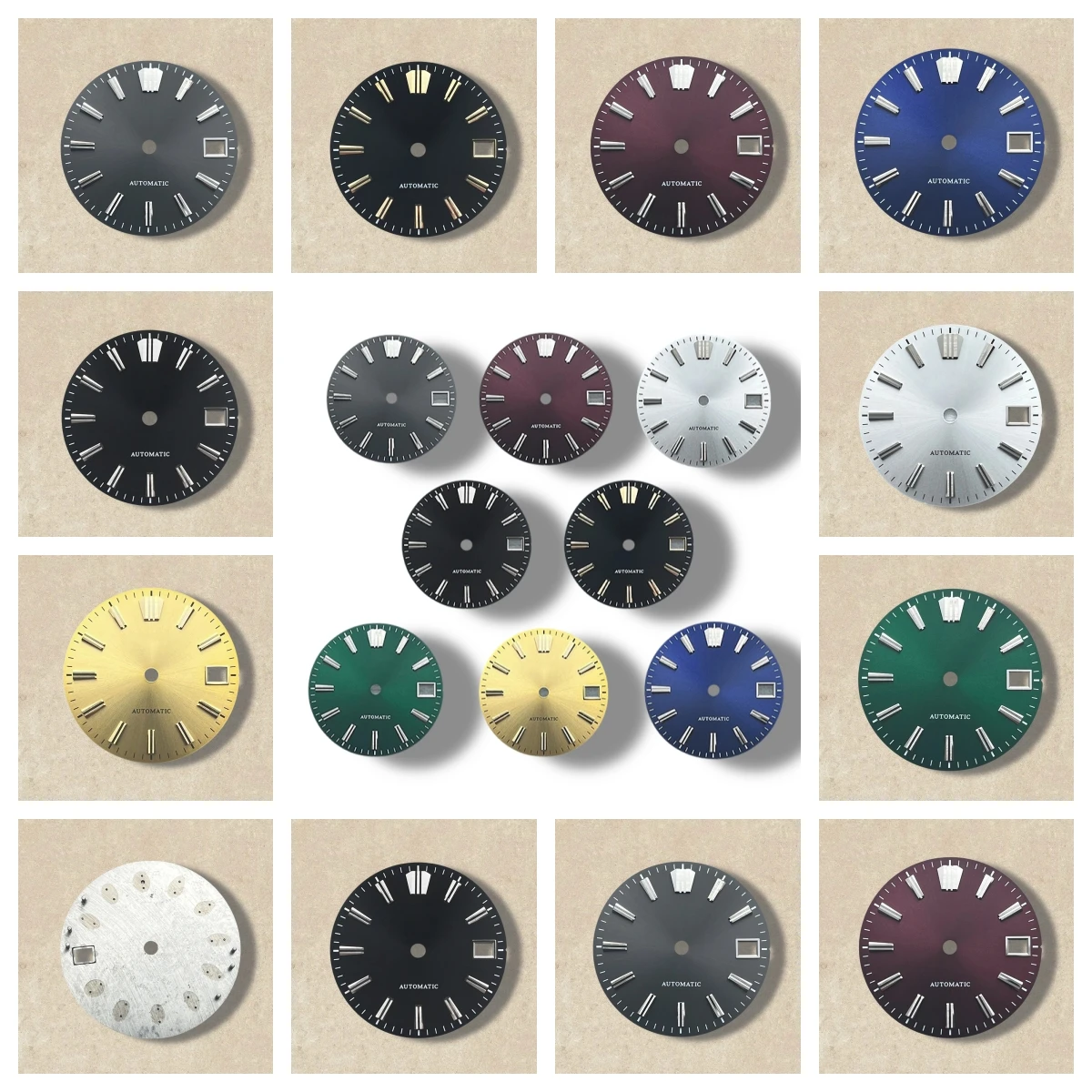28.5mm S Logo Sunray Dial Fit NH35/NH36/4R/7S Movement Applied Index Riveted Dial Watch Modification Accessories
28.5mm S Logo Sunray Dial Fit NH35/NH36/4R/7S Movement Applied Index Riveted Dial Watch Modification Accessories