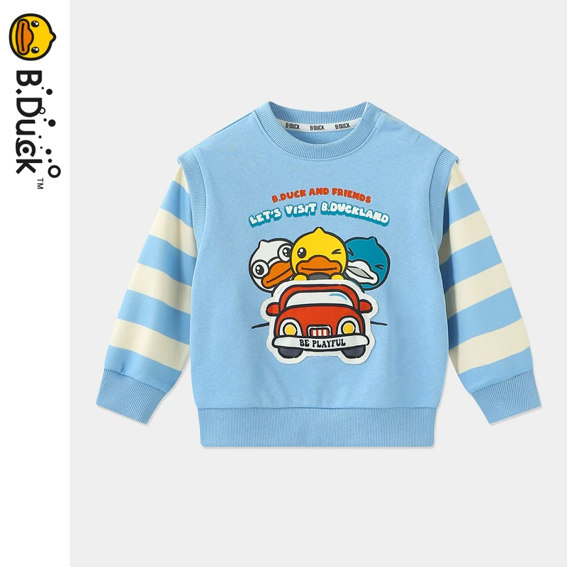 B.Duck Kids' Clothing Boys' Sweatshirt, Children's New Style of Fake Two-Piece in Spring and Autumn for Middle and Lower Kids
B.Duck Kids' Clothing Boys' Sweatshirt, Children's New Style of Fake Two-Piece in Spring and Autumn for Middle and Lower Kids