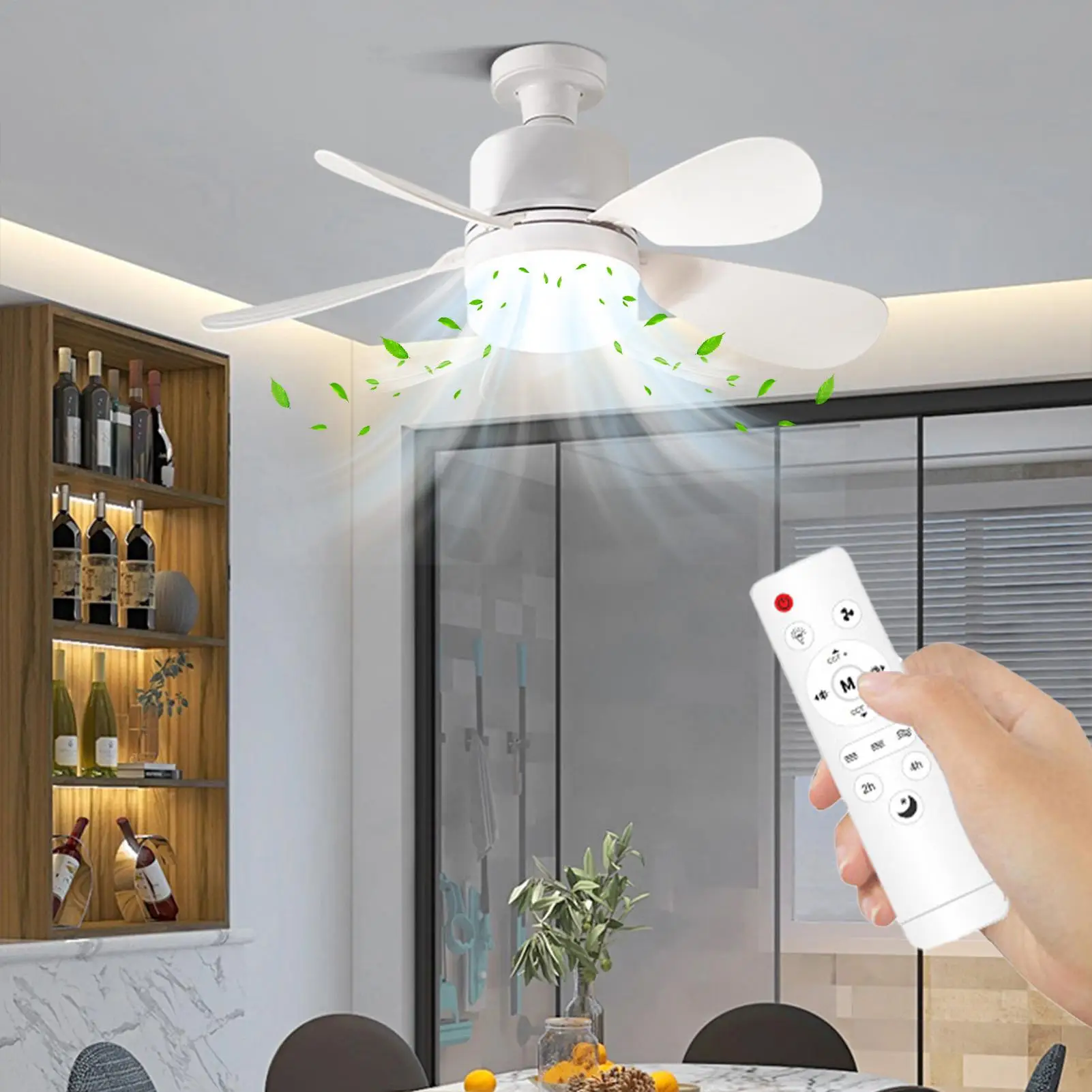 Ceiling Fan With Remote Household Small Fan Light Intelligent Lighting Detachable Cooling Gadget For Hallway Bedroom Living Room
Ceiling Fan With Remote Household Small Fan Light Intelligent Lighting Detachable Cooling Gadget For Hallway Bedroom Living Room