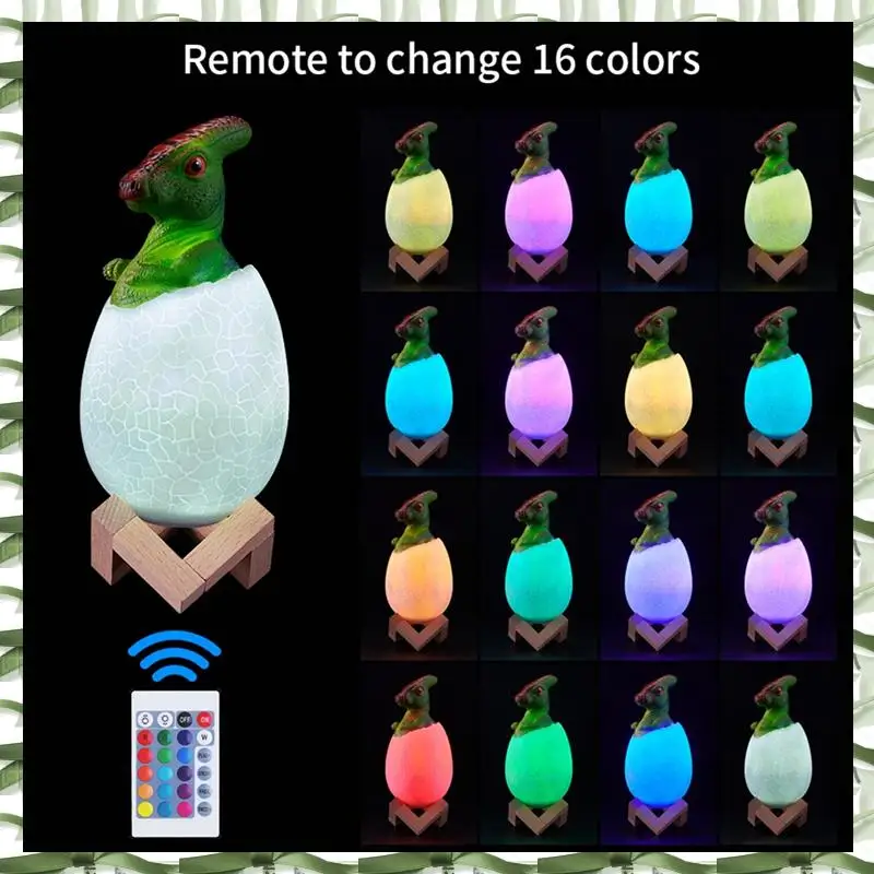 3D Night Light Parasaurolophus Egg Desk Lamp 16 Color Touch Remote Control Cartoon Table Lamps For Kid Home Decor Easy Install
3D Night Light Parasaurolophus Egg Desk Lamp 16 Color Touch Remote Control Cartoon Table Lamps For Kid Home Decor Easy Install