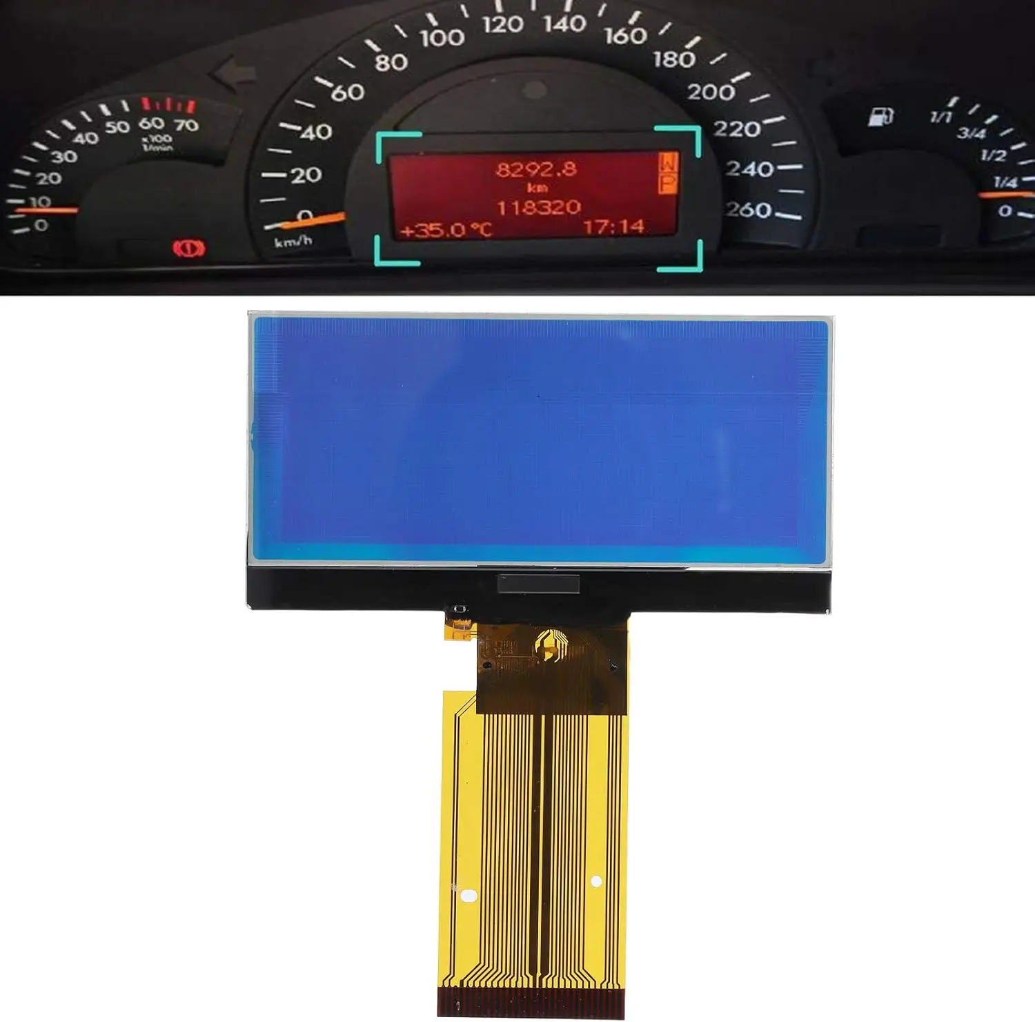 Auto Electronix Replacement LCD Screen For Mercedes C-Class W203 & G-Class W210 Instrument Cluster Display
Auto Electronix Replacement LCD Screen For Mercedes C-Class W203 & G-Class W210 Instrument Cluster Display