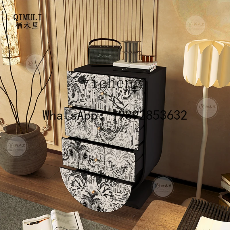 HYS light luxury high-end living room drawer cabinet solid wood chest bedroom bedside locker
HYS light luxury high-end living room drawer cabinet solid wood chest bedroom bedside locker