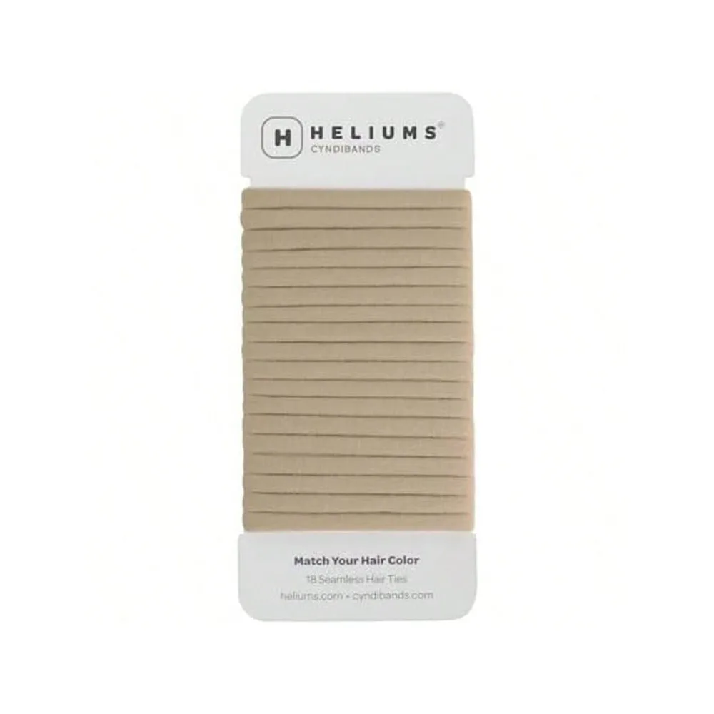 Heliums Thin Seamless Hair Ties - Sandy Blonde - 6mm Nylon No Damage Ponytail Holders, 1.75 Inch, Medium Hold For Thin To Normal Hair - 18 Pack
Heliums Thin Seamless Hair Ties - Sandy Blonde - 6mm Nylon No Damage Ponytail Holders, 1.75 Inch, Medium Hold For Thin To Normal Hair - 18 Pack