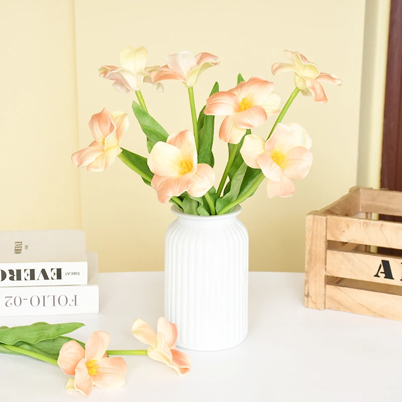 Simulated Blooming Tulips Flower Artificial French Flip Tulip Home Decoration Vase Arrangement Living Room Dining Table Wedding
Simulated Blooming Tulips Flower Artificial French Flip Tulip Home Decoration Vase Arrangement Living Room Dining Table Wedding
