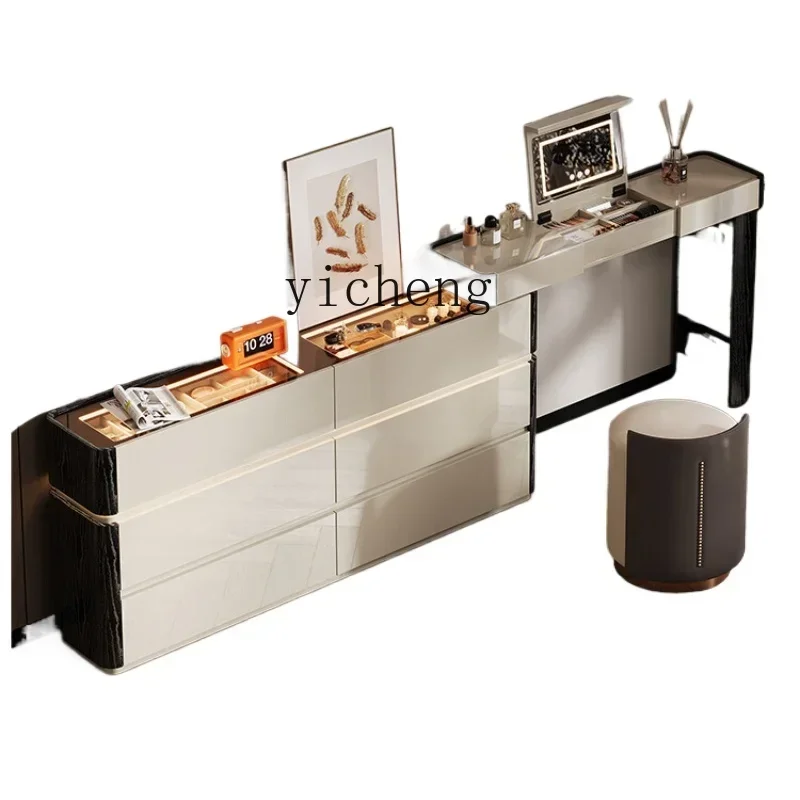 light luxury bedside dresser chest cabinet integrated Italian makeup table makeup table retractable flap
light luxury bedside dresser chest cabinet integrated Italian makeup table makeup table retractable flap