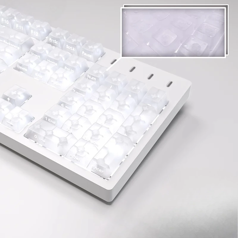 Personalized customized transparent and fully transparent 139-key full set of non-engraved side-engraved color mechanical keyboa
Personalized customized transparent and fully transparent 139-key full set of non-engraved side-engraved color mechanical keyboa