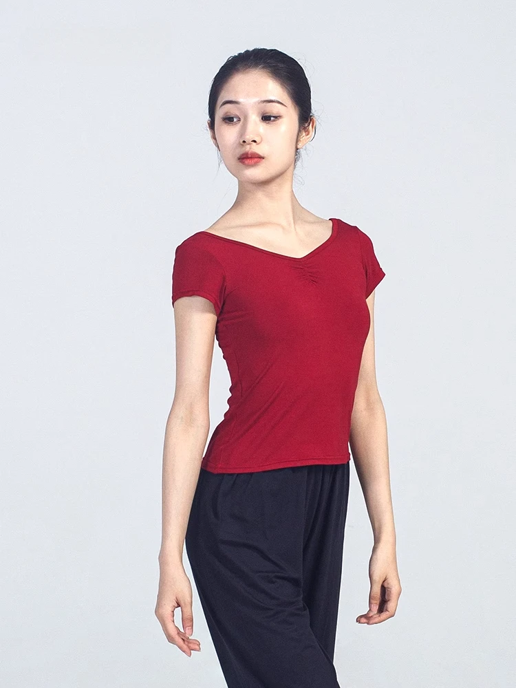 Dance Short Sleeve Adult Women's Modern Clothing Daily Practice Performance Clothes Chinese Ballet Tops
Dance Short Sleeve Adult Women's Modern Clothing Daily Practice Performance Clothes Chinese Ballet Tops