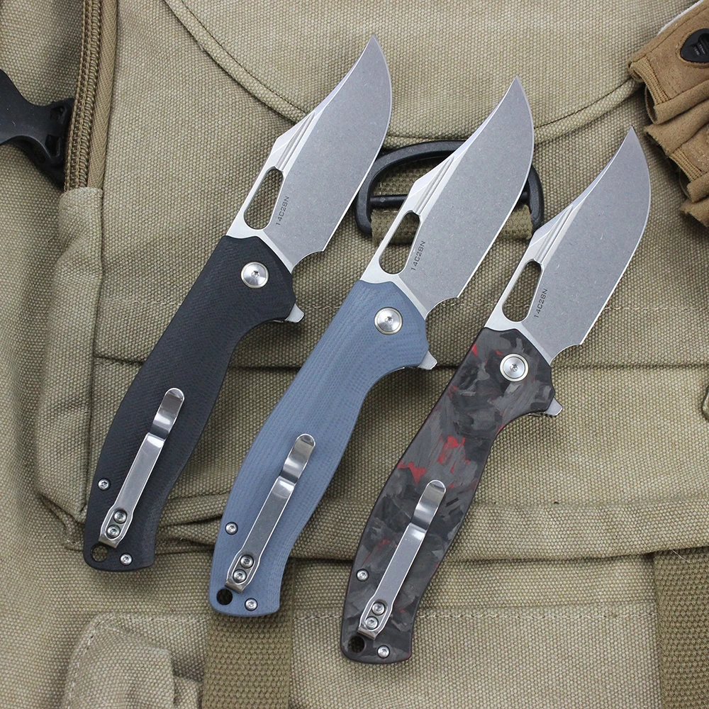 60HRC High Hardness Folding Tactical Knife 14C28N Blade G10/Carbon fiber Knife Outdoor Military Survival Pocket Knives for Men
60HRC High Hardness Folding Tactical Knife 14C28N Blade G10/Carbon fiber Knife Outdoor Military Survival Pocket Knives for Men