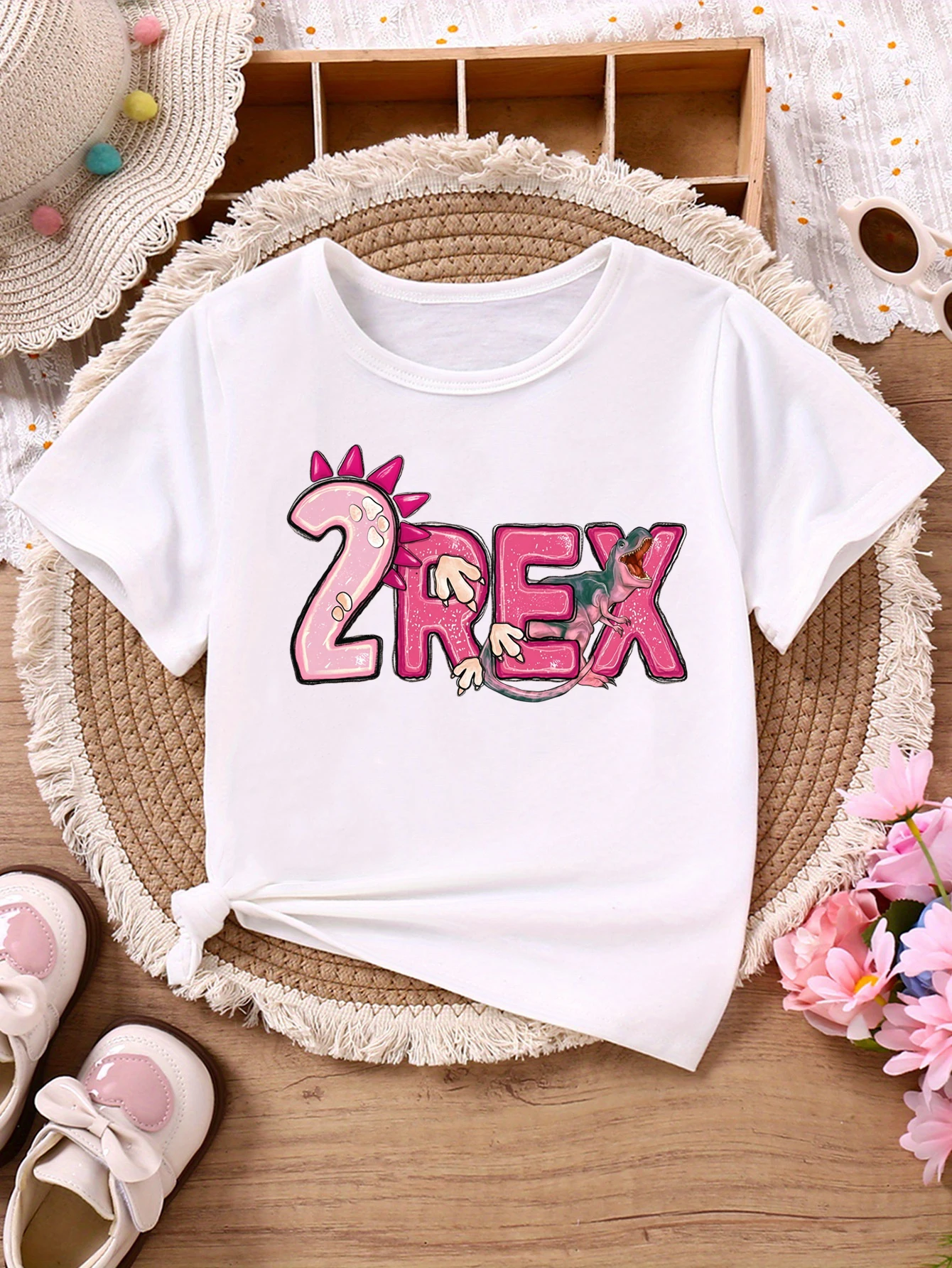 Brother/Sister Of The 2nd Birthday Rex Dinosaur Printed T Shirt Girls Birthday Party T-Shirt Kawaii Kids Clothes
Brother/Sister Of The 2nd Birthday Rex Dinosaur Printed T Shirt Girls Birthday Party T-Shirt Kawaii Kids Clothes