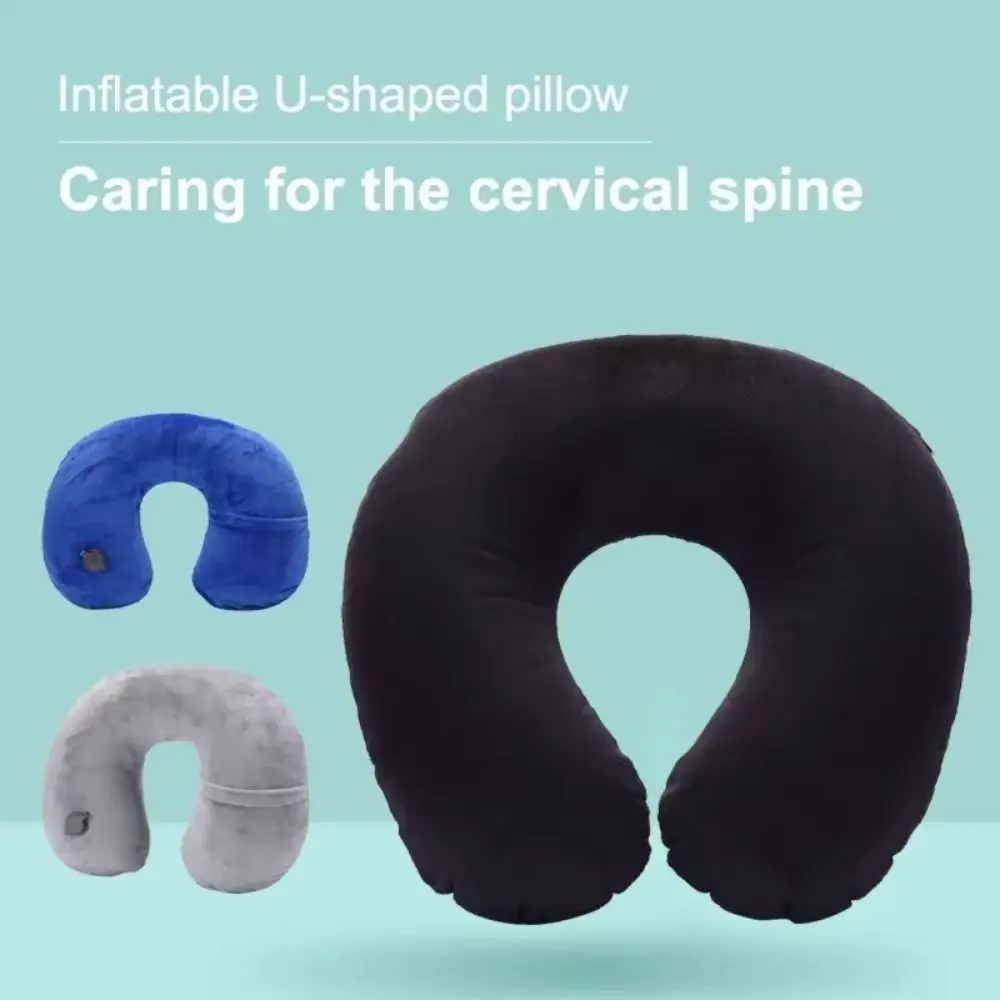 Soft PVC Inflatable Neck Pillow Portable Plush Cover U-shaped Pillow Flocking Travel Head Cushion Cervical Spine Support
Soft PVC Inflatable Neck Pillow Portable Plush Cover U-shaped Pillow Flocking Travel Head Cushion Cervical Spine Support