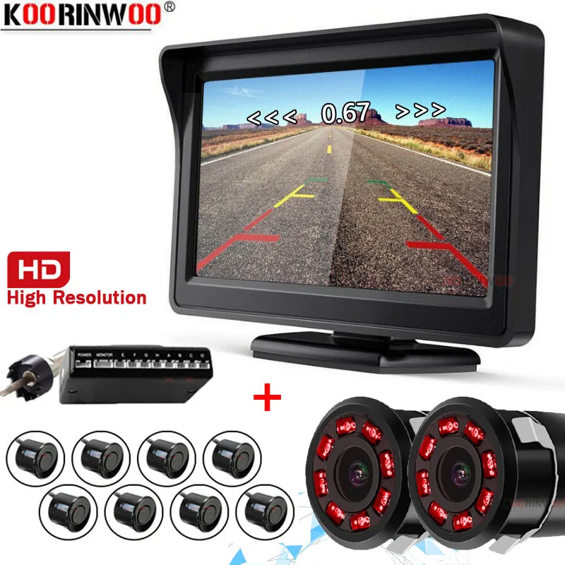 Koorinwoo Intelligent System Car Parking Sensors 8 LCD Screen With Front Sensor Rear View Camera Parktronics For Android Radio
Koorinwoo Intelligent System Car Parking Sensors 8 LCD Screen With Front Sensor Rear View Camera Parktronics For Android Radio