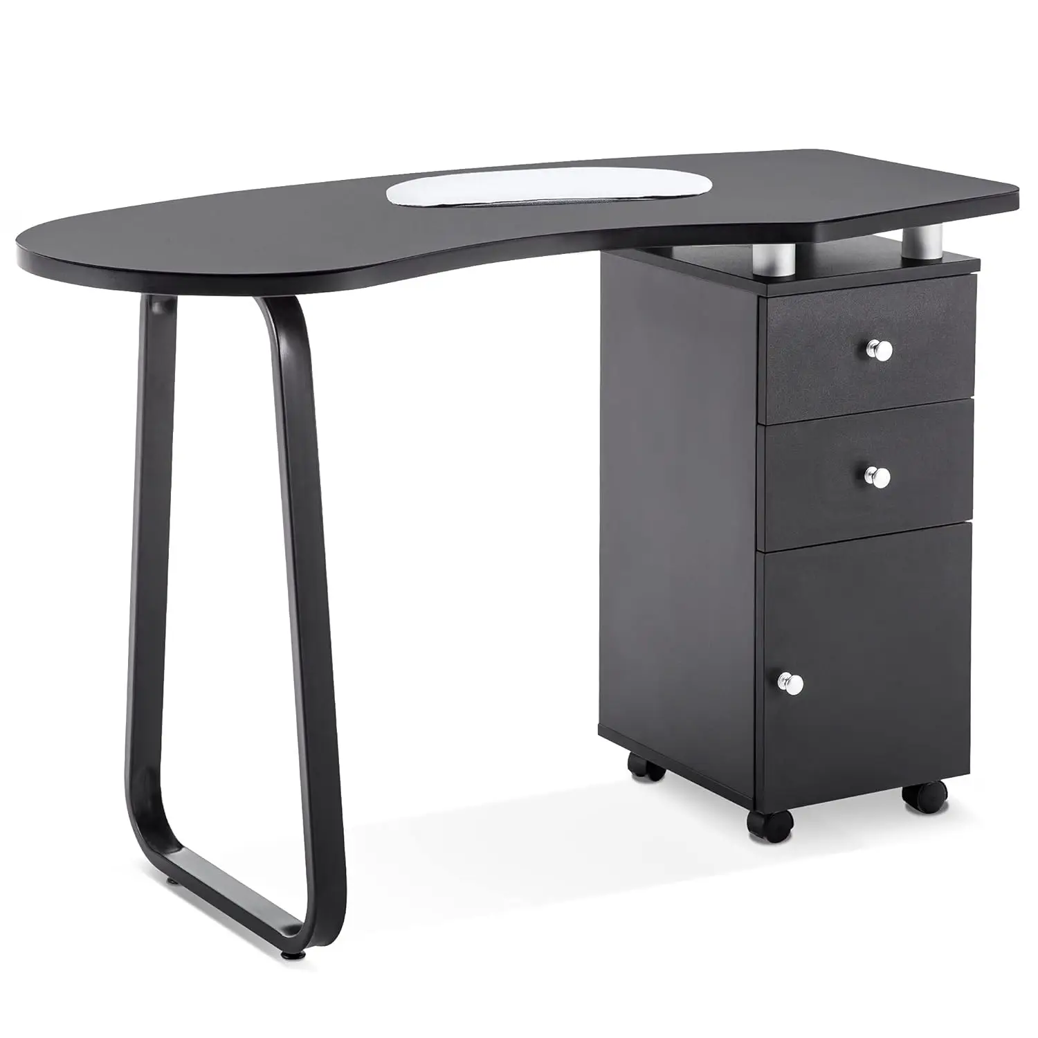 Manicure Nail Table Spa Beauty Salon Station Professional Nail Desk, 46.5''(W) x 22''(D) x 29.3''(H) 0422 (Black), Customized
Manicure Nail Table Spa Beauty Salon Station Professional Nail Desk, 46.5''(W) x 22''(D) x 29.3''(H) 0422 (Black), Customized