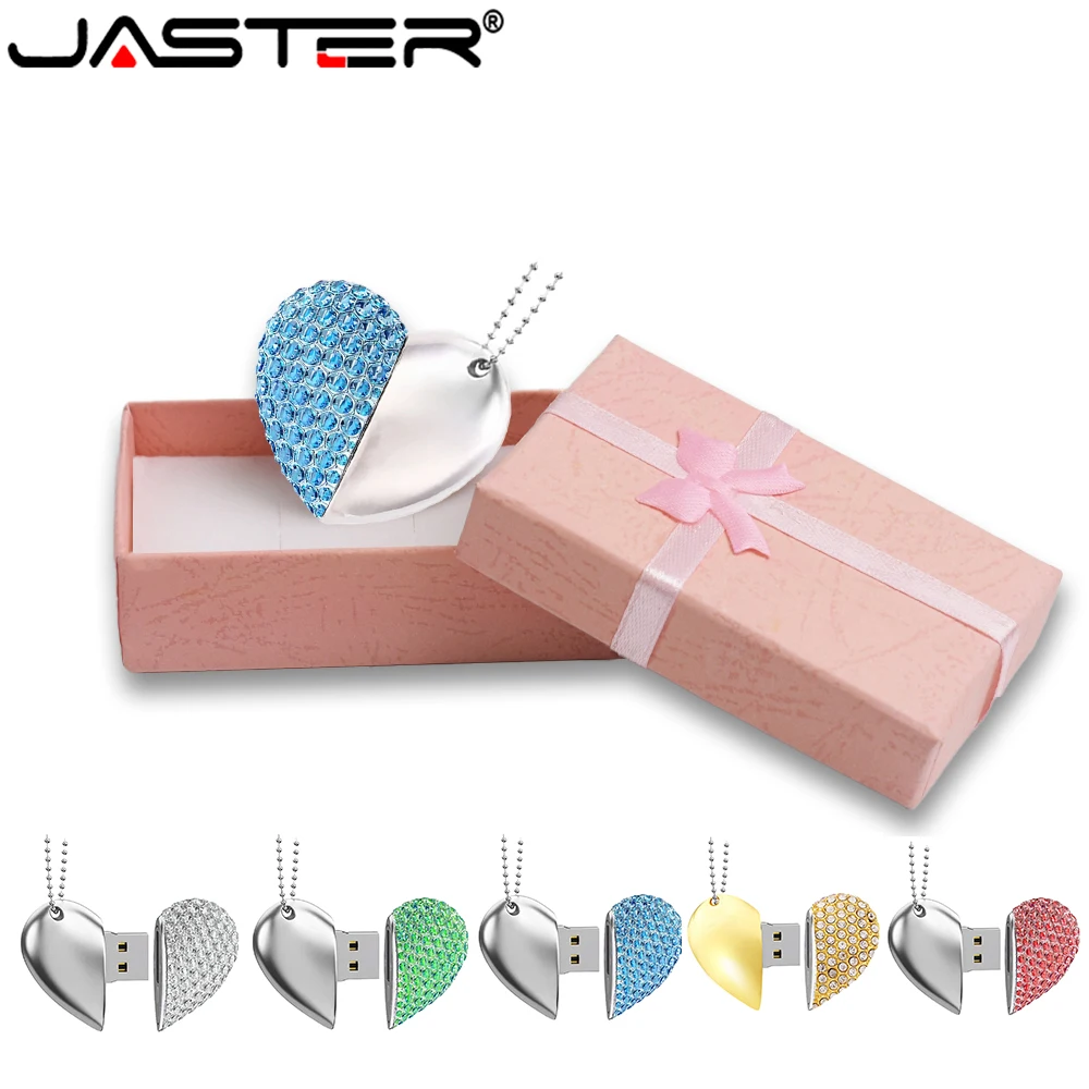 Necklace Heart Pendrive 128GB Crystal + Pink Box USB Flash Drive 64GB High-Speed U Disk Wedding Anniversary Gift Memory Stick
Necklace Heart Pendrive 128GB Crystal + Pink Box USB Flash Drive 64GB High-Speed U Disk Wedding Anniversary Gift Memory Stick