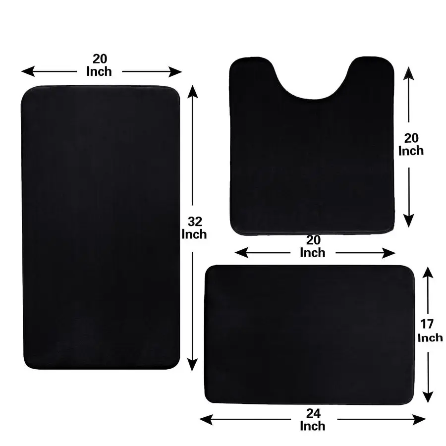 Memory Foam Bathroom Rugs Set 4 Piece with Toilet Lid Cover and Rug Set Combo, Bath Mat Sets 3 Piece and UShaped Toilet Floor Ru
Memory Foam Bathroom Rugs Set 4 Piece with Toilet Lid Cover and Rug Set Combo, Bath Mat Sets 3 Piece and UShaped Toilet Floor Ru