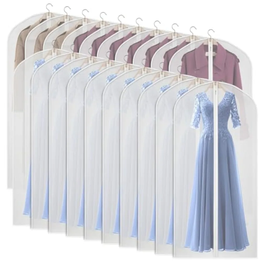 60 inches Garment Bags for Closet Storage with Zipper Clear Garments Bag for Gowns Long Dresses Suit Coat - Set of 20 [Upgraded
60 inches Garment Bags for Closet Storage with Zipper Clear Garments Bag for Gowns Long Dresses Suit Coat - Set of 20 [Upgraded