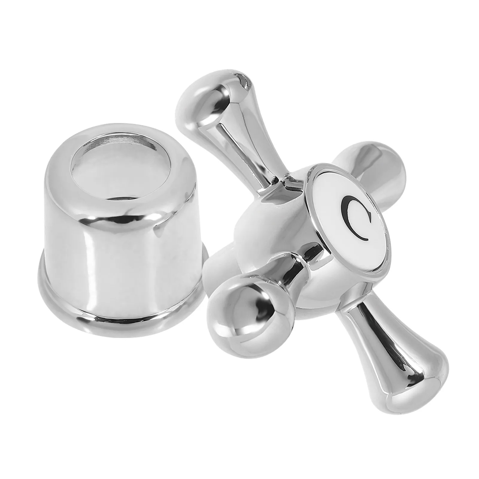 Copper Wheel Faucet Handle Cross-Arm Design For Hot Cold Water Control Basin Taps Kitchen Sink Replacement Bathroom Accessories
Copper Wheel Faucet Handle Cross-Arm Design For Hot Cold Water Control Basin Taps Kitchen Sink Replacement Bathroom Accessories