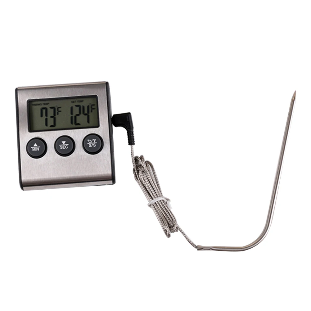 Thermometer Kitchen Barbecue Grill Meat Smoker Probe Alarm LCD Display Temperature Measurement Solution
Thermometer Kitchen Barbecue Grill Meat Smoker Probe Alarm LCD Display Temperature Measurement Solution