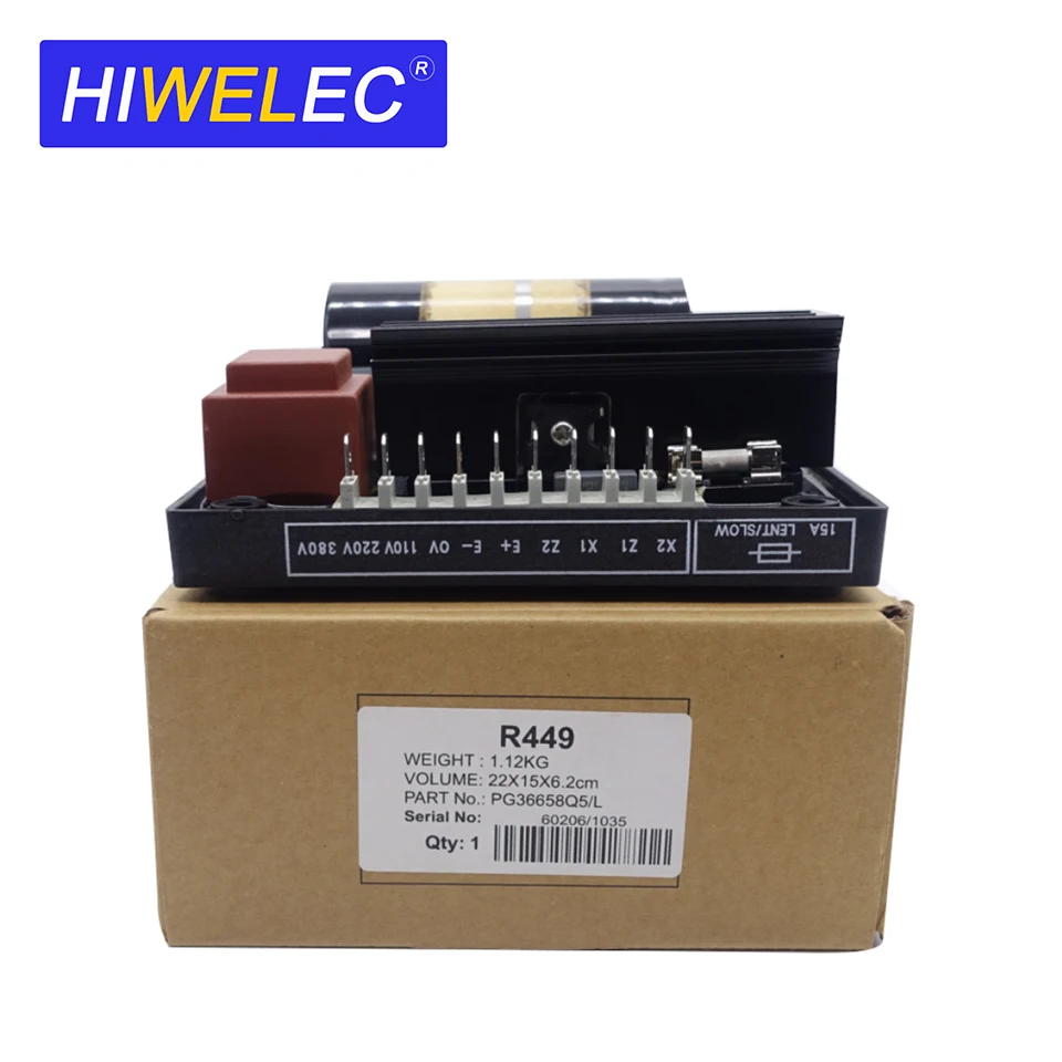 Автоматический регулятор напряжения R449 AVR для стабилизатора генератора Leroy Somer, аксессуар для дизельной генераторной установки
Автоматический регулятор напряжения R449 AVR для стабилизатора генератора Leroy Somer, аксессуар для дизельной генераторной установки