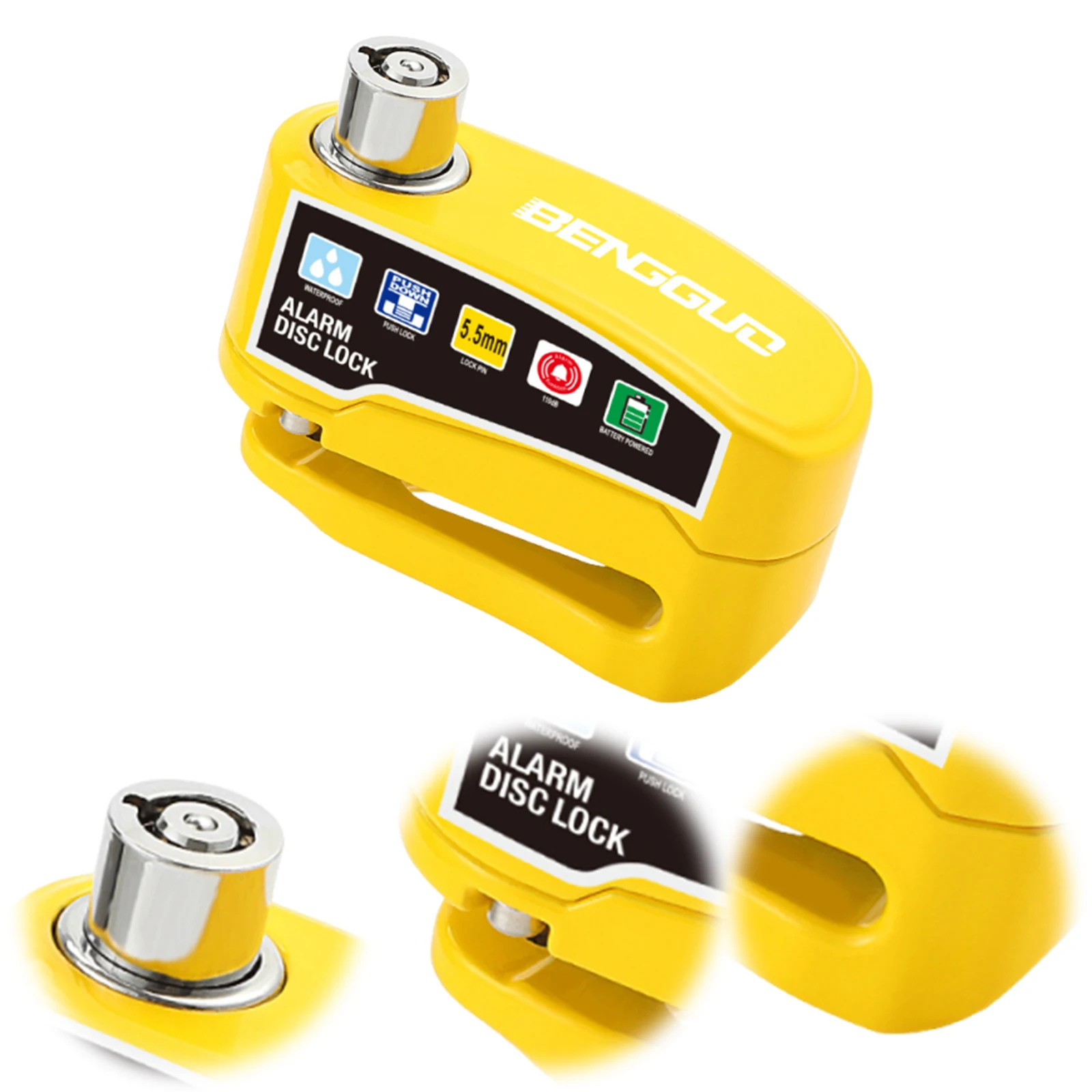 Motorcycle Disc Block Alarm Lock with 2 Key Bicycle Alarm Disc Brake Lock Loud Alarming Discs Locks for Scooter Bicycle
Motorcycle Disc Block Alarm Lock with 2 Key Bicycle Alarm Disc Brake Lock Loud Alarming Discs Locks for Scooter Bicycle