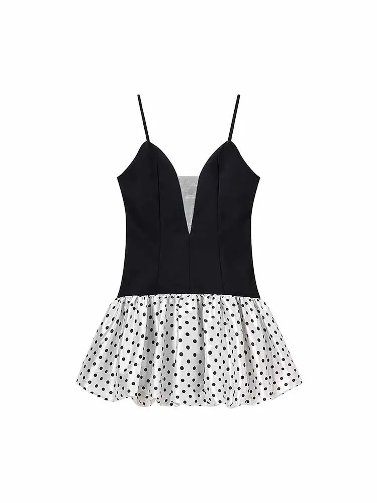 HH New Woman Summer Trend Fashion V Collar Sleeveless Polka Dot Pattern Decoration Sling Short Dress Female Sweet Sexy Dress
HH New Woman Summer Trend Fashion V Collar Sleeveless Polka Dot Pattern Decoration Sling Short Dress Female Sweet Sexy Dress