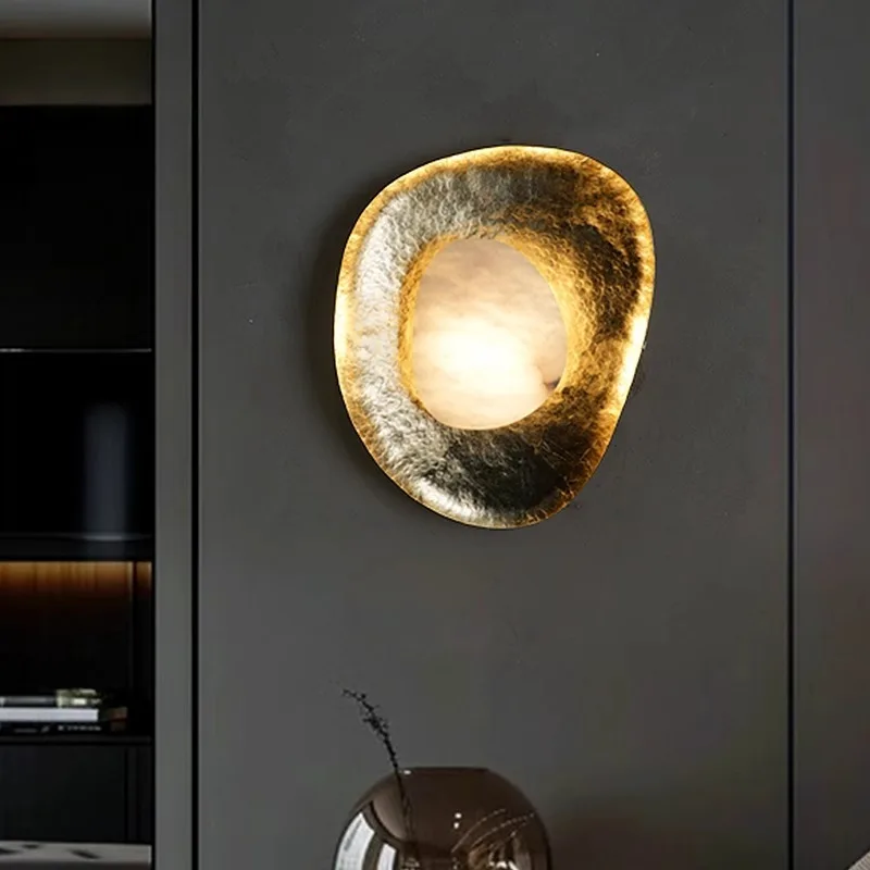 Creative Luxury Copper Marble Wall Lamps Villa Hotel Makeup Mirror Front Light Living Room Background Corridor LED Wall Sconces
Creative Luxury Copper Marble Wall Lamps Villa Hotel Makeup Mirror Front Light Living Room Background Corridor LED Wall Sconces