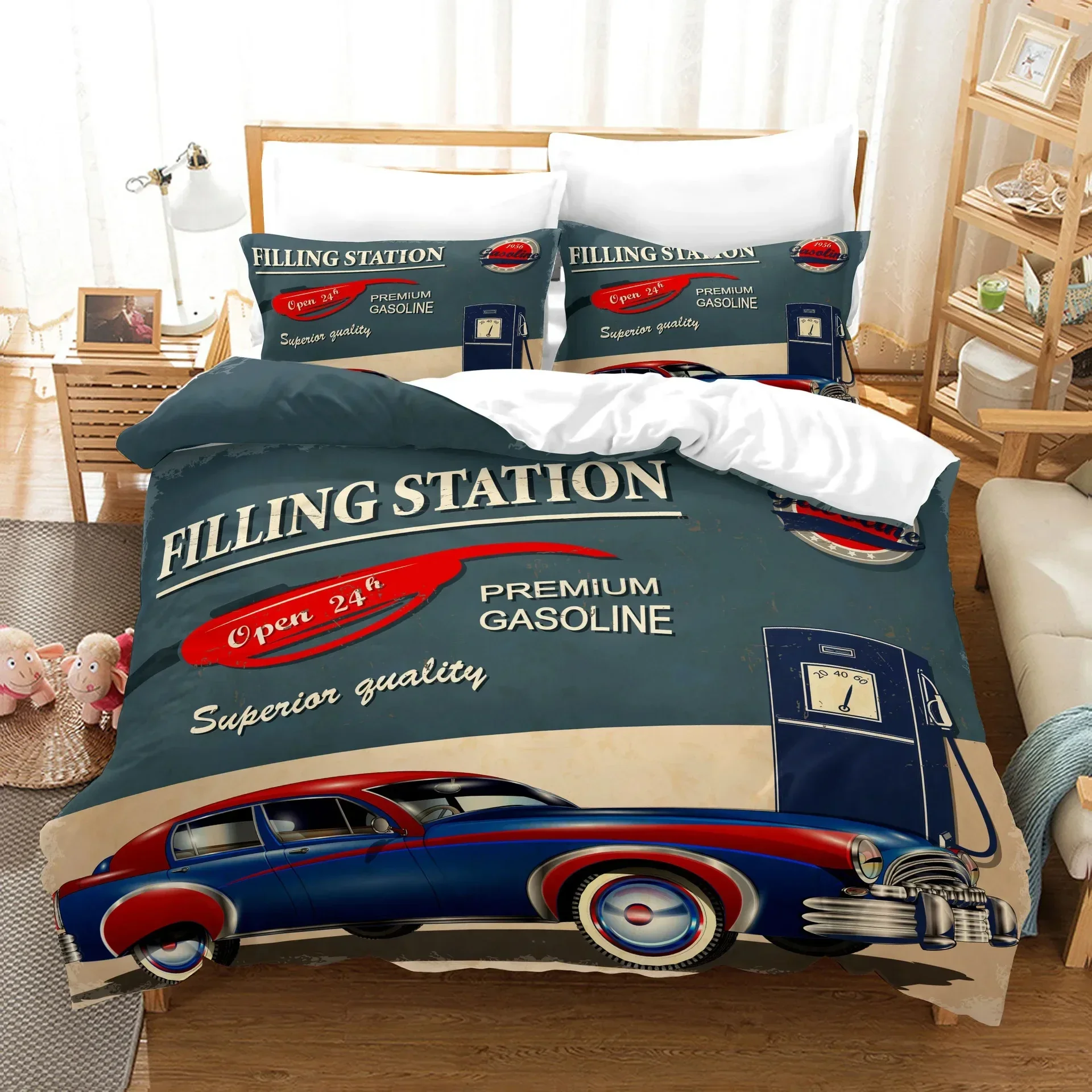 Cars Duvet Cover Traditional Old Car Race Nostalgic American Car Bedding Set Classic Cars Polyester Quilt Cover for Boys Teens
Cars Duvet Cover Traditional Old Car Race Nostalgic American Car Bedding Set Classic Cars Polyester Quilt Cover for Boys Teens