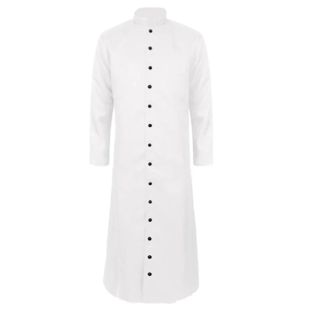 Pop Medieval Church Priest Robe Trench Jacket Cassock Clergy Preacher Men Stand Collar Single Breasted Minister Choir Roman Pas
Pop Medieval Church Priest Robe Trench Jacket Cassock Clergy Preacher Men Stand Collar Single Breasted Minister Choir Roman Pas