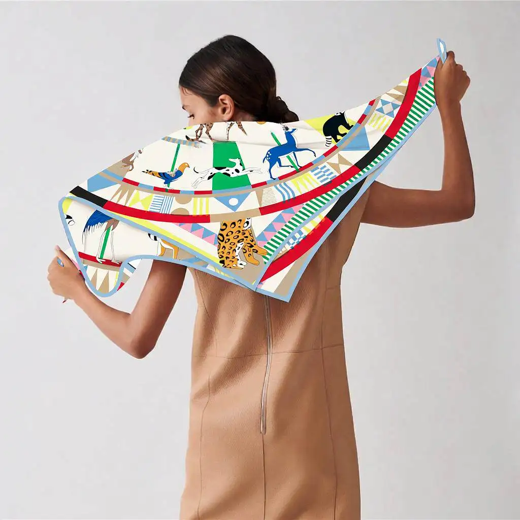 Spring Summer New 90cm Universal Women's Travel Sunscreen Shawl Large Square Scarf Polyester Fiber Geometric Pattern Printed
Spring Summer New 90cm Universal Women's Travel Sunscreen Shawl Large Square Scarf Polyester Fiber Geometric Pattern Printed